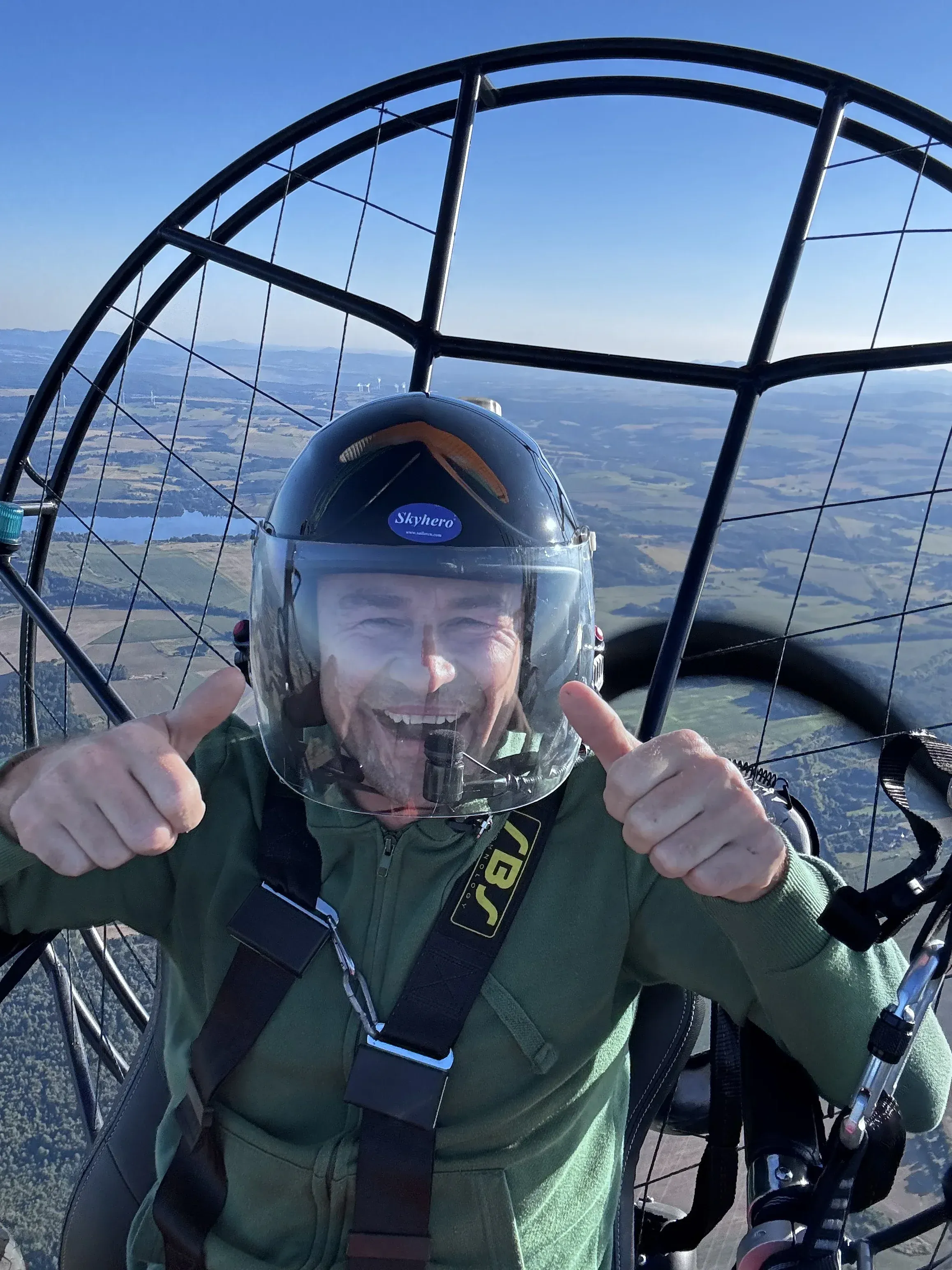 Lądowanie paralotni tandemowej