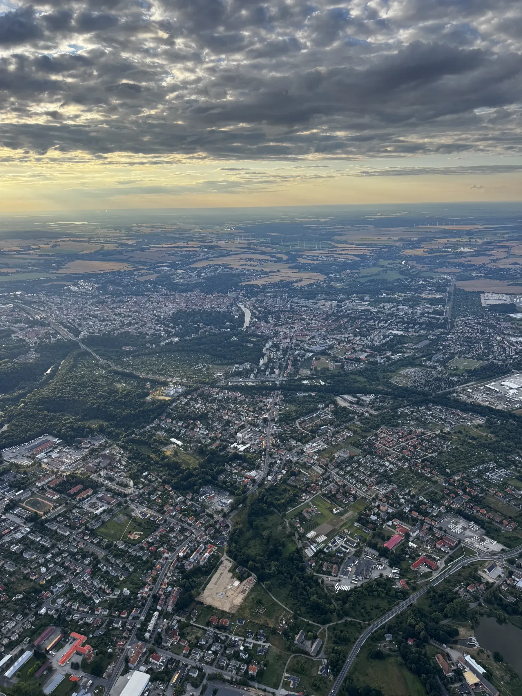 Widok z lotu motoparalotnią